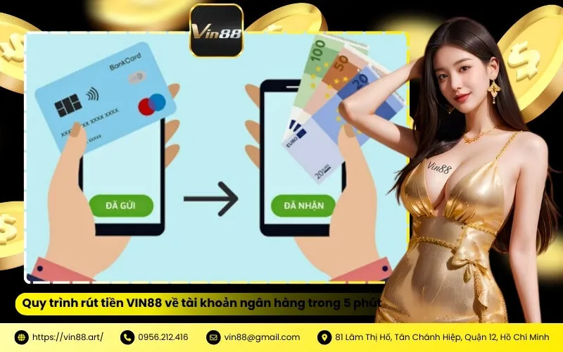 Quy trình rút tiền VIN88 về tài khoản ngân hàng trong 5 phút